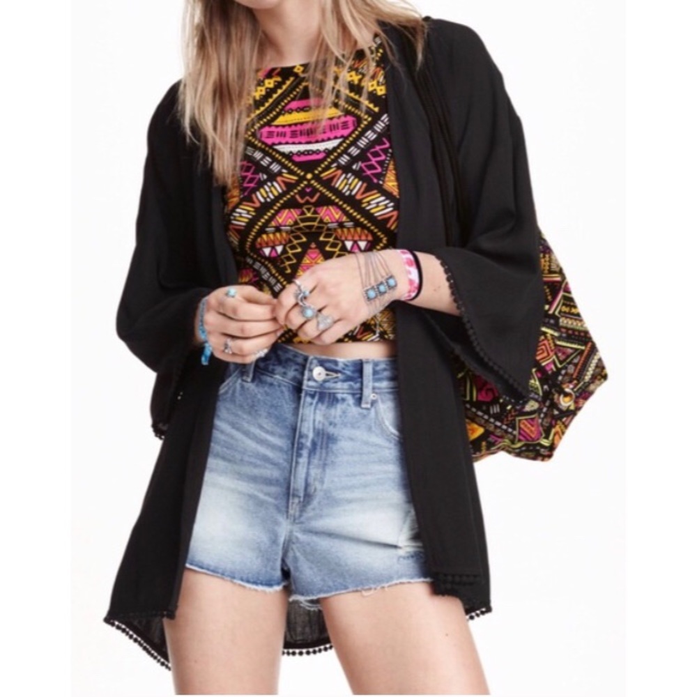 H&M Coachella Collection Black Duster
